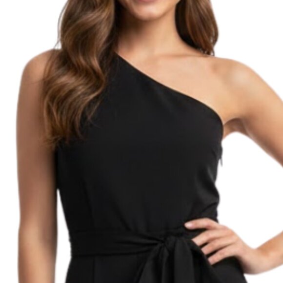 ✨ Chic & Elegant One-Shoulder Black Jumpsuit ✨ - Picture 4 of 4